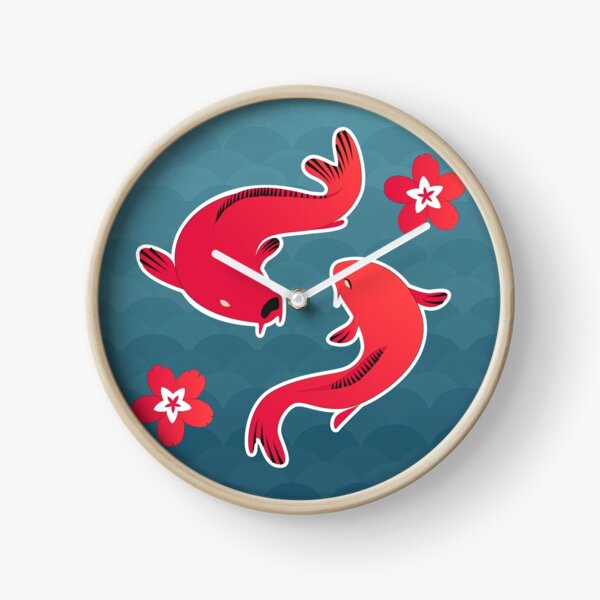 Koi-Carpes Horloge