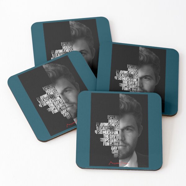Item preview, Black and white Magnus Carlsen quote. designed and sold by EELSANDBROz.