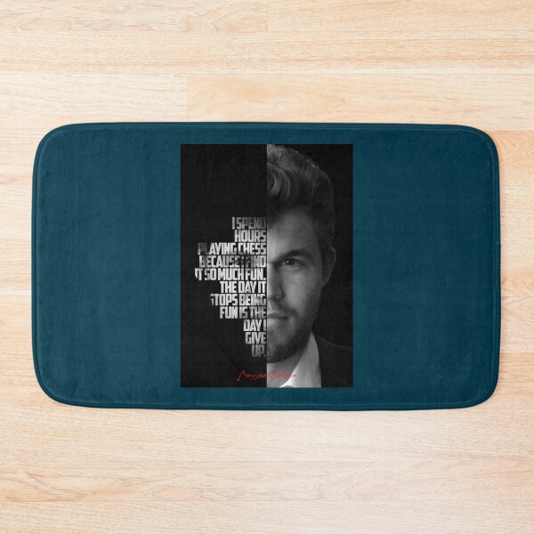 Item preview, Black and white Magnus Carlsen quote. designed and sold by EELSANDBROz.