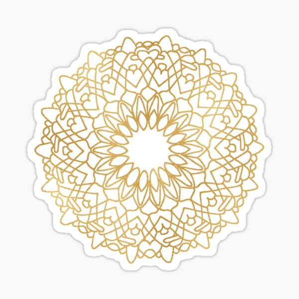 Gold crown chakra mandala Sticker