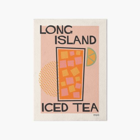 Item preview, Long Island Iced Tea Cocktail Mid Century Modern Pink Print designed and sold by enricadenicola.