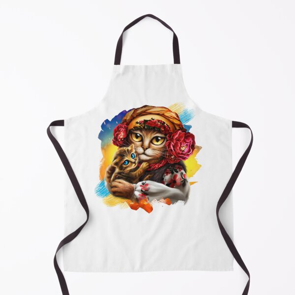 Item preview, Ukrainian Mother cat with her little child designed and sold by MaryshaArt.