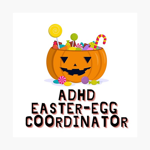 Item preview, ADHD - Easter Egg Coordinator - Trick or Treat Pumpkin Candy Basket designed and sold by TheBerriesADHD.