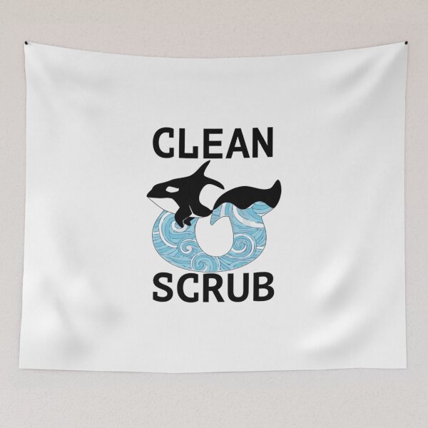 Item preview, Clean and Scrub of the C and S Union Killer Whale Tank designed and sold by CocoTreeHugger.