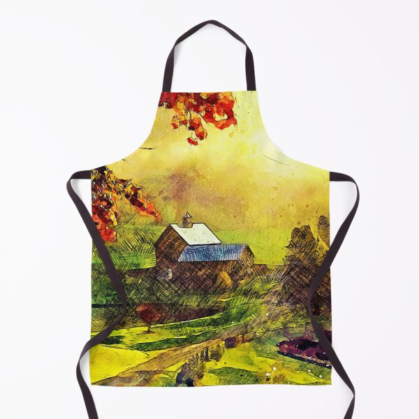 Item preview, Summer Farm Watercolor Painting designed and sold by Mimi's Sunday.