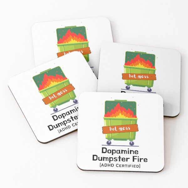 Item preview, ADHD - Dopamine Dumpster Fire - ADHD Certified designed and sold by TheBerriesADHD.