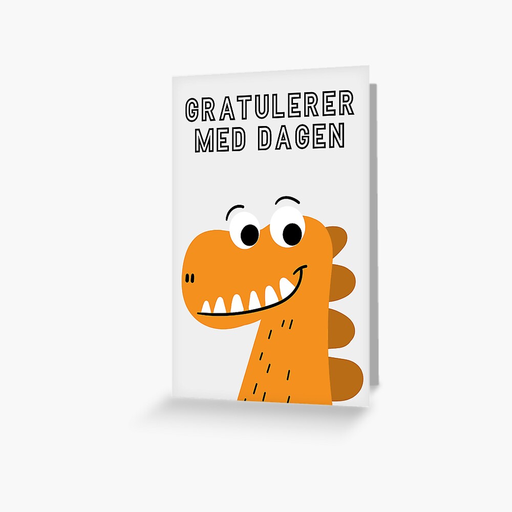 "gratulerer med dagen happy birthday in Norwegian language" Greeting Card by ScandiStuff Redbubble