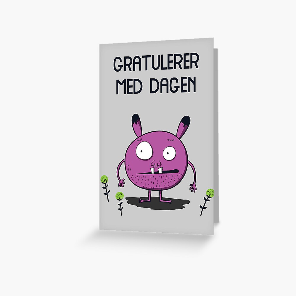 "gratulerer med dagen happy birthday in Norwegian language" Greeting Card by ScandiStuff Redbubble
