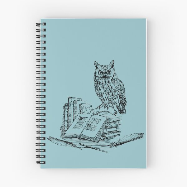 Artikelvorschau, Owlways Reading, Retro Owl with Books ist ein Geschenk für Buchliebhaber und Geburtstage, Wintereule entworfen und verkauft von DiensDesign.