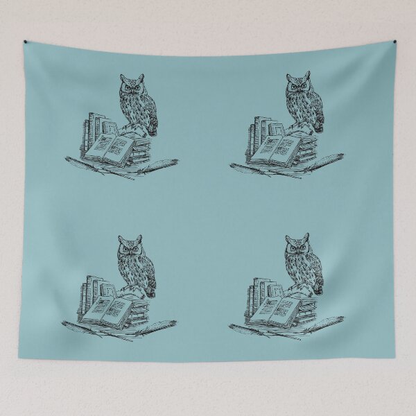 Item preview, Owlways Reading, Retro Owl with Books is Gift for Book lover and Birthdays, Winterowl designed and sold by DiensDesign.