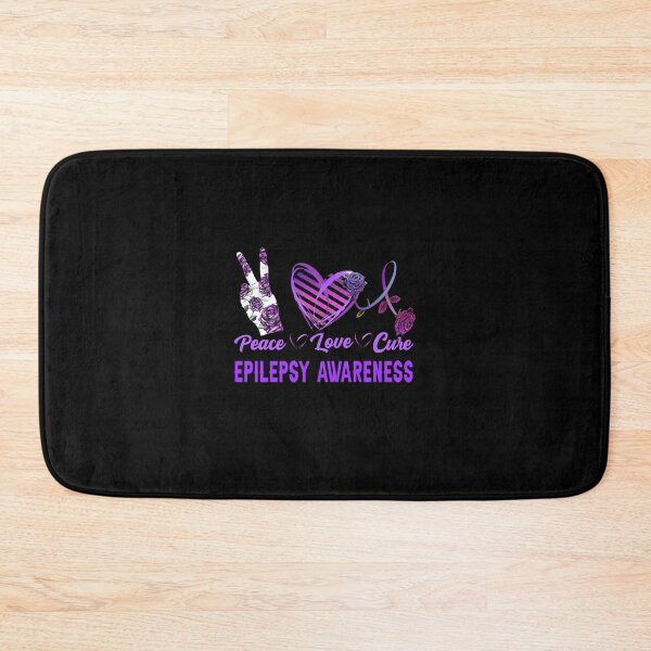 Item preview, Epilepsy Awareness Shirts Peace Love Cure Womens Purple Gift designed and sold by Toralloisa.