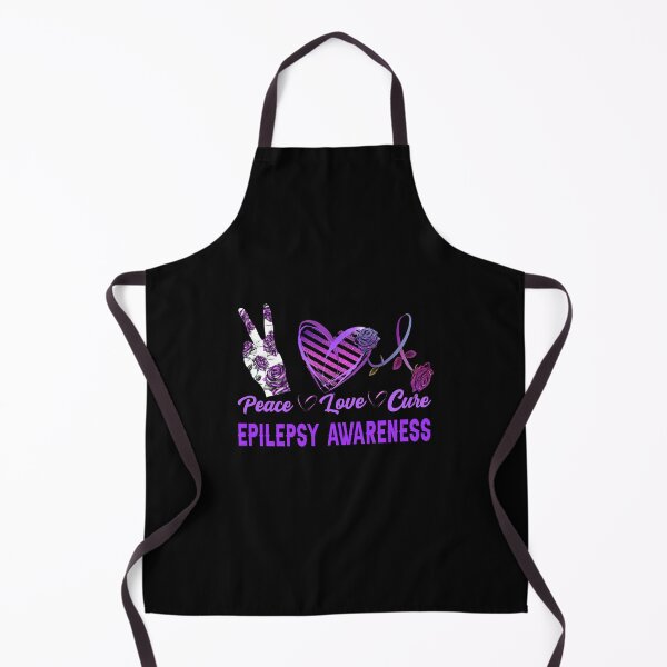 Item preview, Epilepsy Awareness Shirts Peace Love Cure Womens Purple Gift designed and sold by Toralloisa.