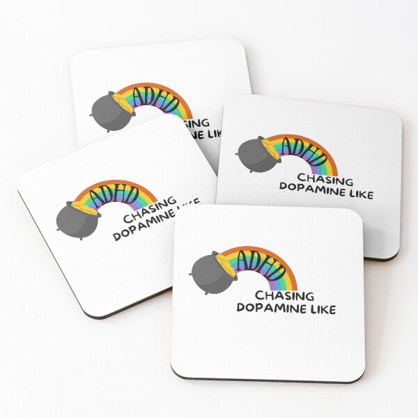 Item preview, ADHD - Chasing Dopamine like Gold at the end of the Rainbow designed and sold by TheBerriesADHD.