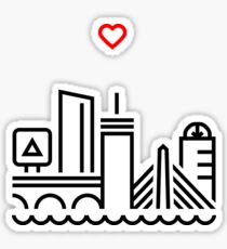 Boston skyline Sticker