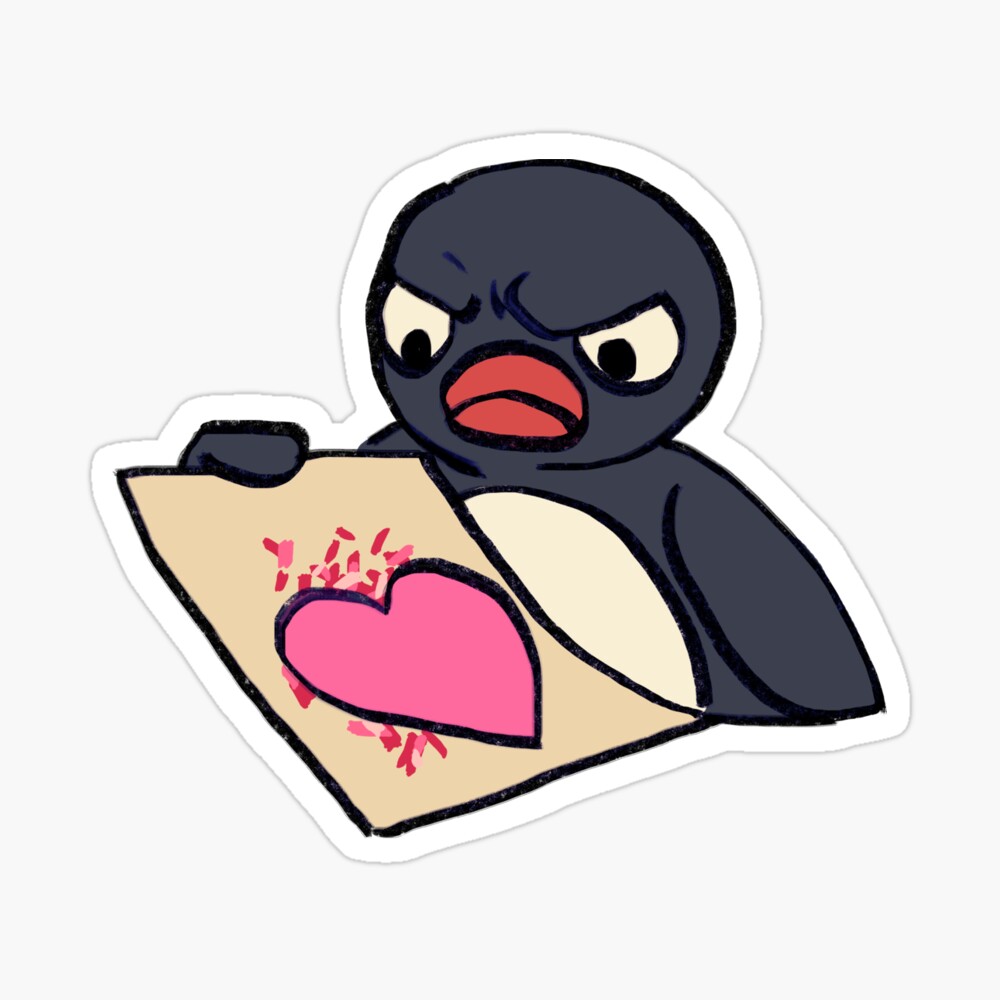 Angry penguin valentine