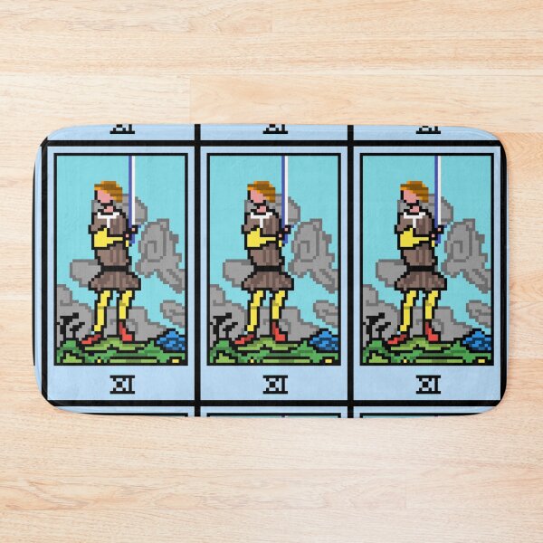 Item preview, Wait, is this pixel art tarot? Yellow - Minor Arcana 'Page of Swords' (Design for T-shirt, stickers and other accessories) designed and sold by Pixel Waite.