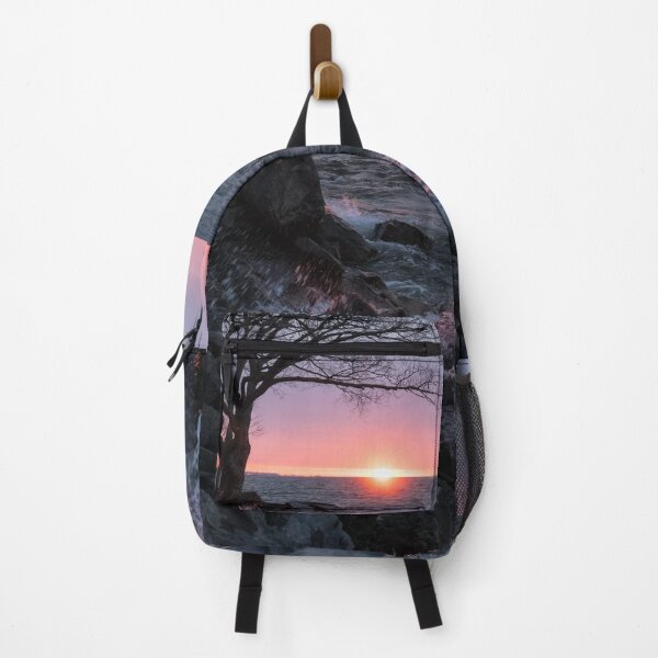 Item preview, Rich Pink Splashes - Waterside Sunrise on Lake Ontario in Toronto designed and sold by Georgia Mizuleva.