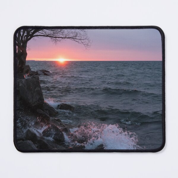 Item preview, Rich Pink Splashes - Waterside Sunrise on Lake Ontario in Toronto designed and sold by Georgia Mizuleva.