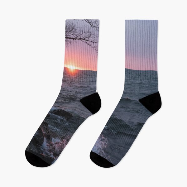 Item preview, Rich Pink Splashes - Waterside Sunrise on Lake Ontario in Toronto designed and sold by Georgia Mizuleva.