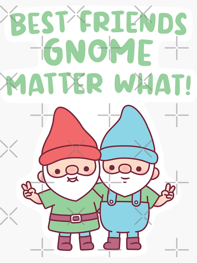 Best Friends Gnome Matter What Funny Gnome Christmas/Everyday