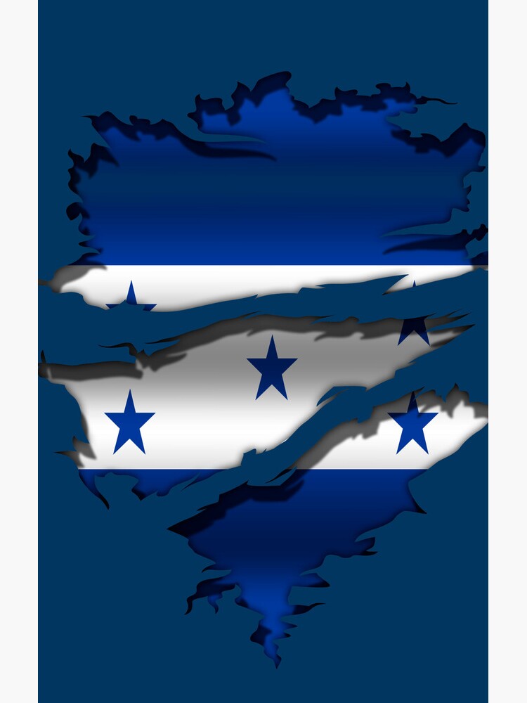 Honduras - Torn Flag - Tattoo Greeting Card by WdiCreative