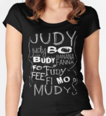 JUDY - The name game Remake White version Women's Fitted Scoop T-Shirt