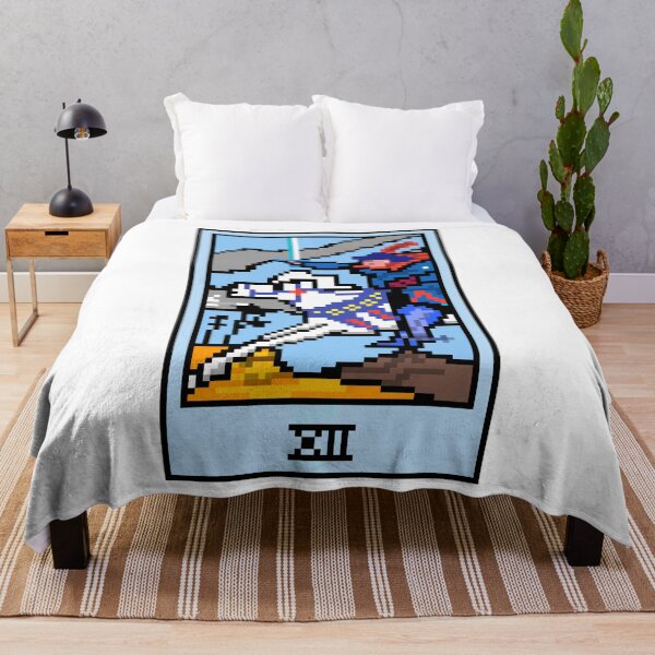 Item preview, Wait, is this pixel art tarot? White - Minor Arcana 'Knight of Swords' (Design for T-shirt, stickers and other accessories) designed and sold by Pixel Waite.