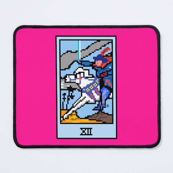 Item preview, Wait, is this pixel art tarot? Pink - Minor Arcana 'Knight of Swords' (Design for T-shirt, stickers and other accessories) designed and sold by Pixel Waite.