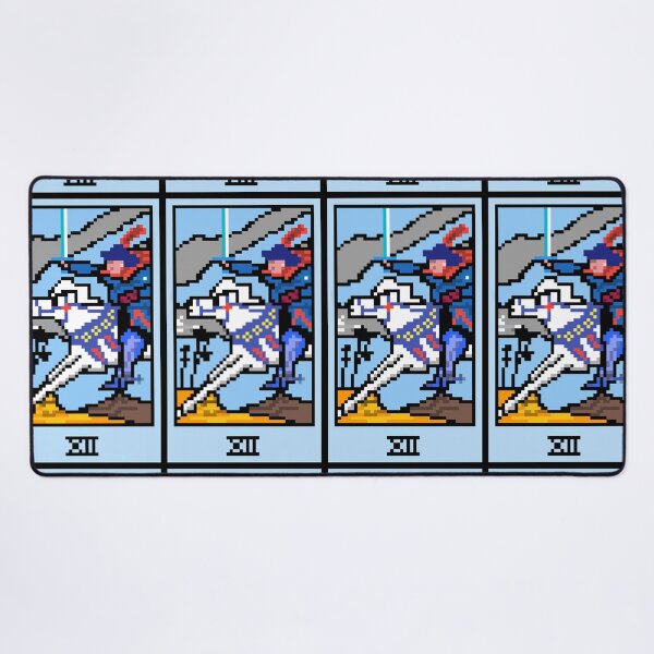 Item preview, Wait, is this pixel art tarot? Pink - Minor Arcana 'Knight of Swords' (Design for T-shirt, stickers and other accessories) designed and sold by Pixel Waite.