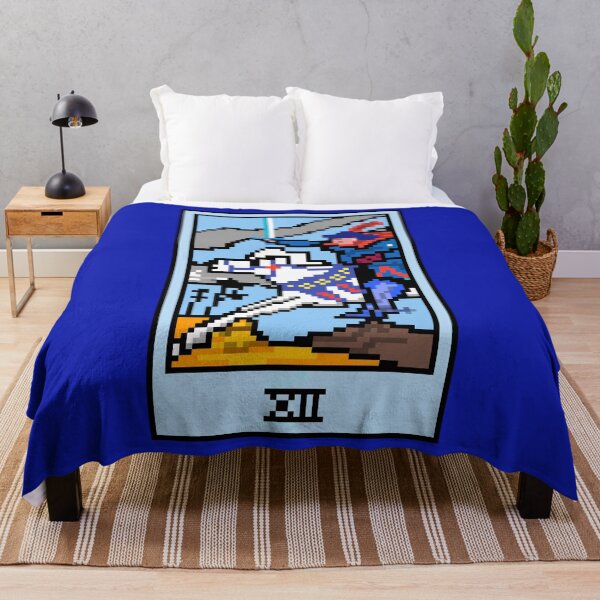 Item preview, Wait, is this pixel art tarot? Blue - Minor Arcana 'Knight of Swords' (Design for T-shirt, stickers and other accessories) designed and sold by Pixel Waite.