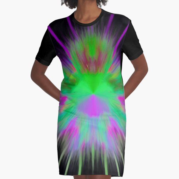 Colour Explosion Graphic T-Shirt Dress
