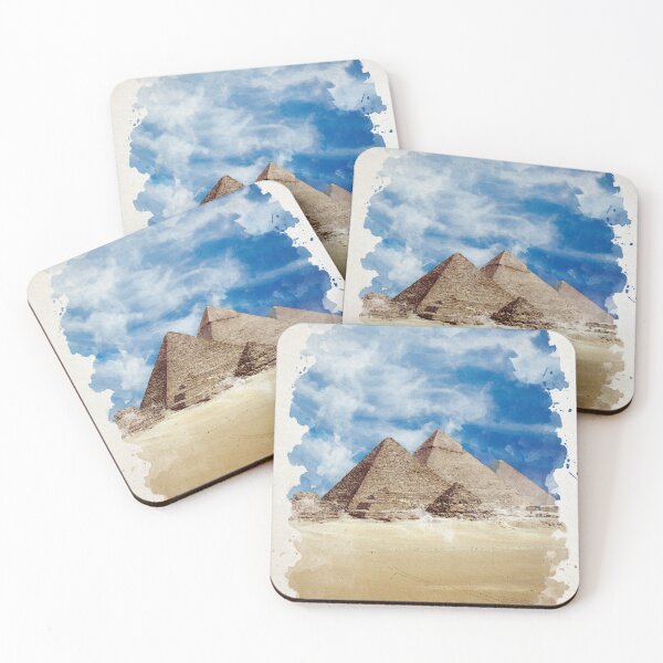 Item preview, Pyramid of Giza Egypt Watercolor Art designed and sold by Blok45.