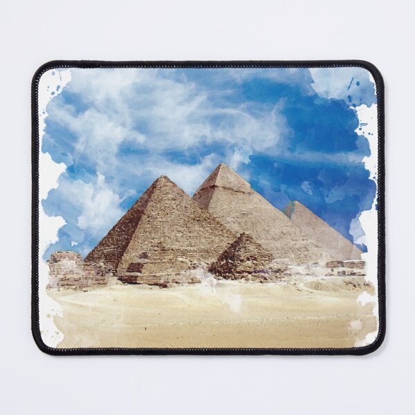 Item preview, Pyramid of Giza Egypt Watercolor Art designed and sold by Blok45.