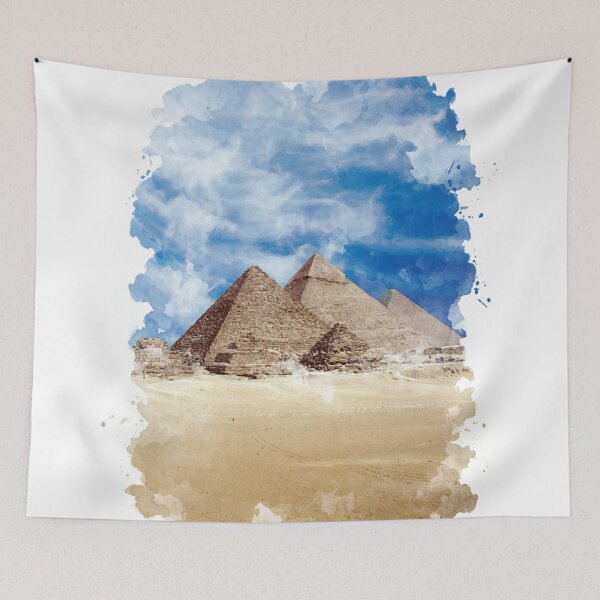 Item preview, Pyramid of Giza Egypt Watercolor Art designed and sold by Blok45.