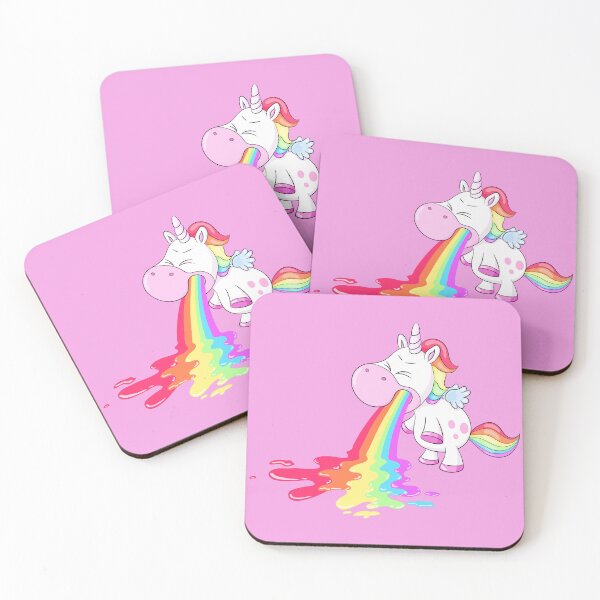 Item preview, Cute unicorn pukes a rainbow designed and sold by Christine Wulf.