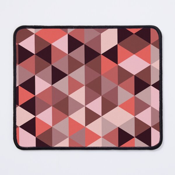 Item preview, Optical Mosaic Triangle pattern in red, coral and brown designed and sold by Yasminepatterns .