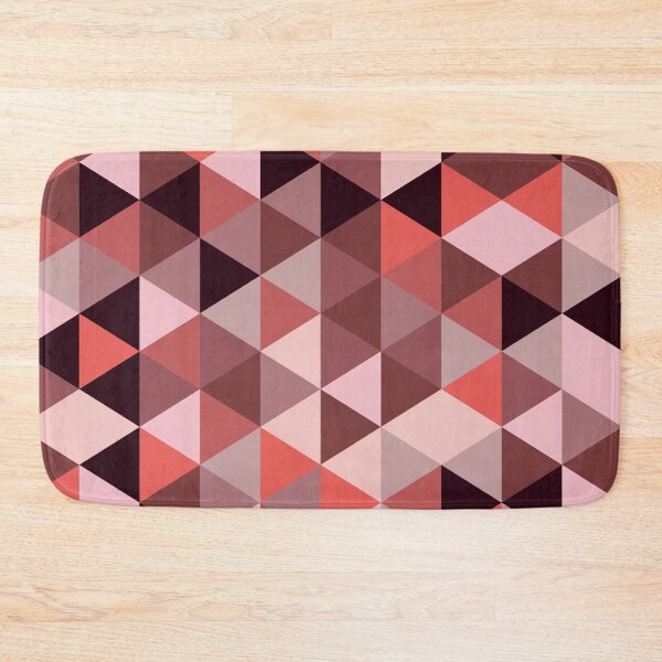Item preview, Optical Mosaic Triangle pattern in red, coral  and brown   designed and sold by Yasminepatterns .