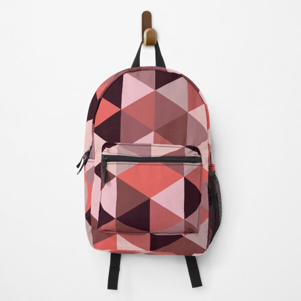 Item preview, Optical Mosaic Triangle pattern in red, coral  and brown   designed and sold by Yasminepatterns .