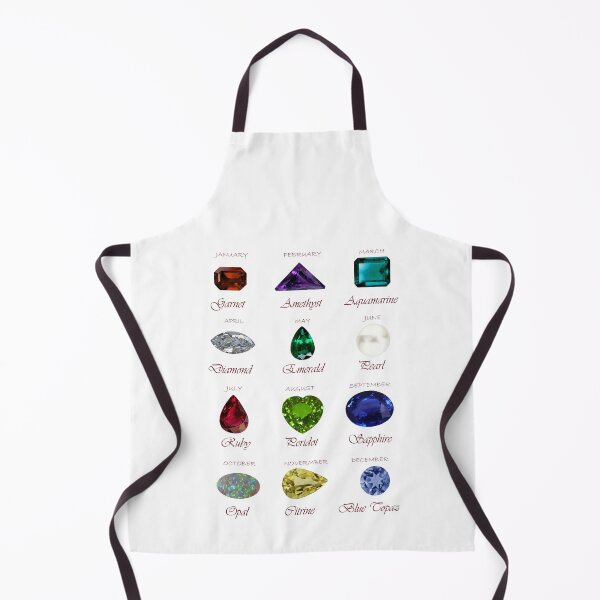 Item preview, Birthstone chart with 12 Gemstones and 12 Months designed and sold by DigitalGemArt.