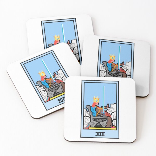 Item preview, Wait, is this pixel art tarot? White - Minor Arcana 'Queen of Swords' (Design for T-shirt, stickers and other accessories) designed and sold by Pixel Waite.
