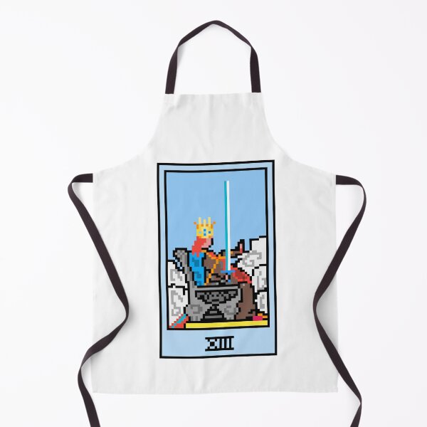 Item preview, Wait, is this pixel art tarot? White - Minor Arcana 'Queen of Swords' (Design for T-shirt, stickers and other accessories) designed and sold by Pixel Waite.