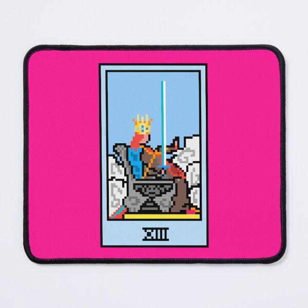 Item preview, Wait, is this pixel art tarot? Pink - Minor Arcana 'Queen of Swords' (Design for T-shirt, stickers and other accessories) designed and sold by Pixel Waite.