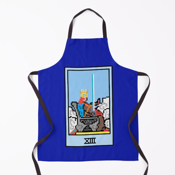Item preview, Wait, is this pixel art tarot? Blue - Minor Arcana 'Queen of Swords' (Design for T-shirt, stickers and other accessories) designed and sold by Pixel Waite.