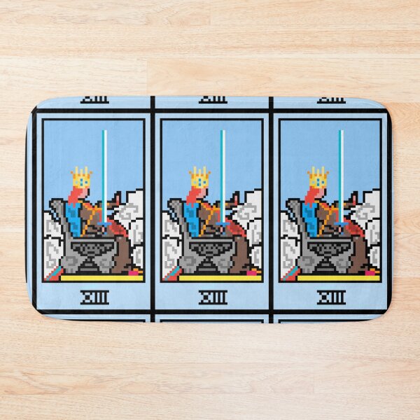 Item preview, Wait, is this pixel art tarot? Blue - Minor Arcana 'Queen of Swords' (Design for T-shirt, stickers and other accessories) designed and sold by Pixel Waite.