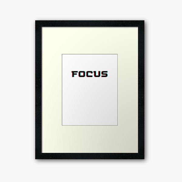 Focus Framed Art Print