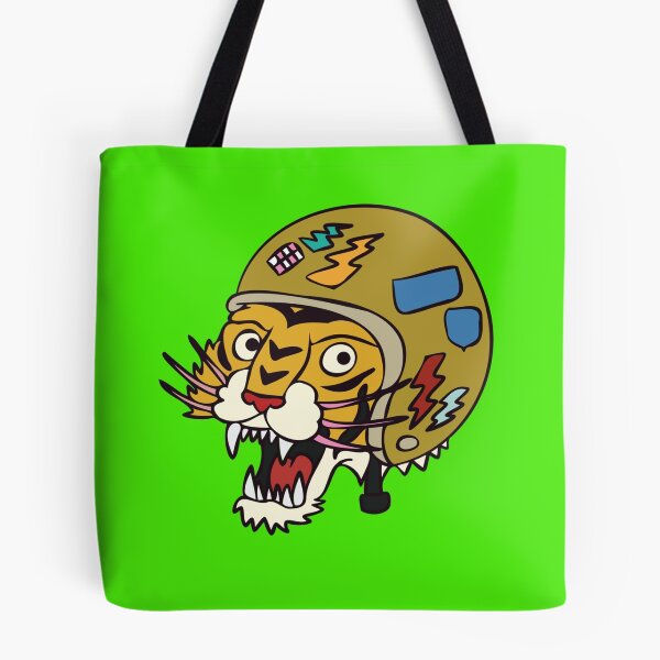 Item preview, Tiger with patched helmet Sticker designed and sold by AdriaIverson.