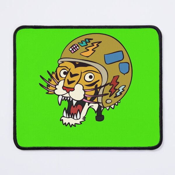 Item preview, Tiger with patched helmet Sticker designed and sold by AdriaIverson.