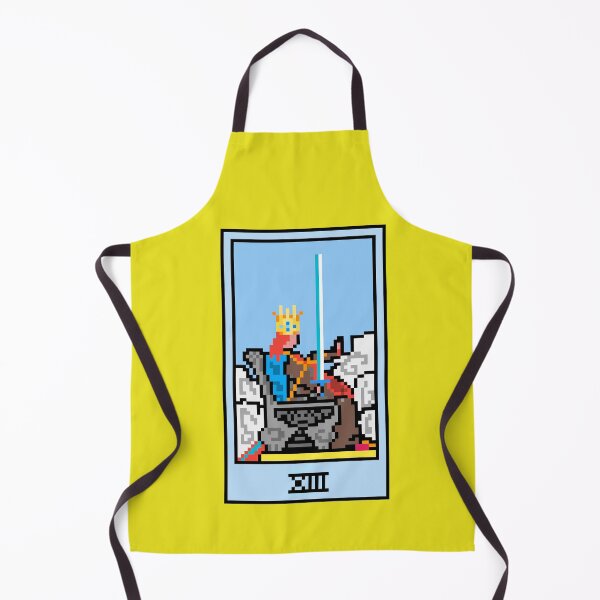 Item preview, Wait, is this pixel art tarot? Yellow - Minor Arcana 'Queen of Swords' (Design for T-shirt, stickers and other accessories) designed and sold by Pixel Waite.