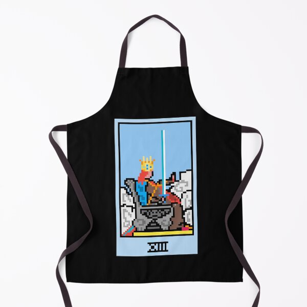 Item preview, Wait, is this pixel art tarot? Black - Minor Arcana 'Queen of Swords' (Design for T-shirt, stickers and other accessories) designed and sold by Pixel Waite.
