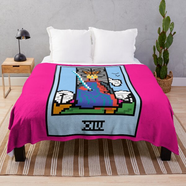 Item preview, Wait, is this pixel art tarot? Pink - Minor Arcana 'King of Swords' (Design for T-shirt, stickers and other accessories) designed and sold by Pixel Waite.